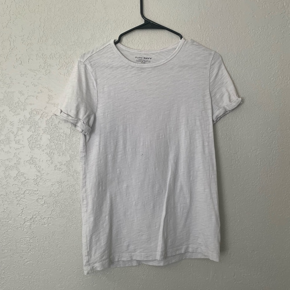 Pure navy white tee